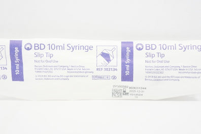 BD 303134 Syringe Slip Tip Not for Oral Use 10ml